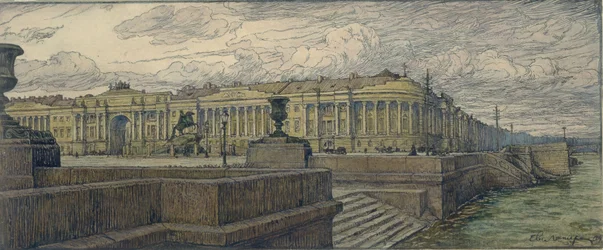 Der Senatsplatz in St. Petersburg, 1904
