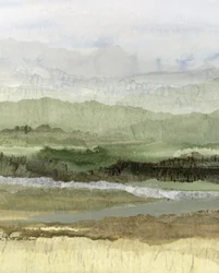 Geschichtete Grüne Landschaft
