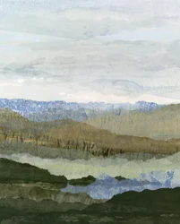 Geschichtete Bergserenität
