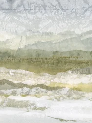 Nebelige Bergschichten