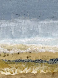 Serener Strand in Schichten