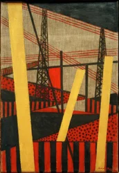 Radio und Eisenbahnlandschaft