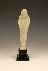 Shabti von Imhotep, 380-342 v. Chr. (Faience & grüner Glanz)