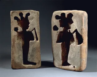 Zwei Formen der Osiris-Figur, aus Abydos