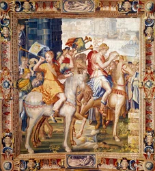 Herolde reiten. Vorhang aus der Geschichte von Artemise