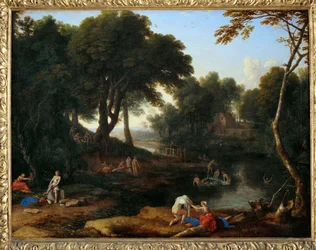 Landschaft mit Badenden