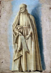 Heiliger Ignatius mit einer Schriftrolle, die die Regeln seines Ordens enthält