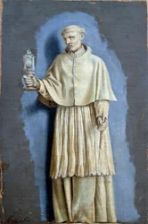 Heiliger Norbert mit einem Ostensorium und einer Kerze