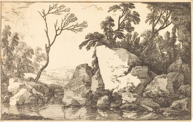 Ein felsiger Teich