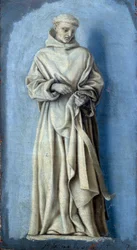 Saint Etienne de Grammont hält einen Ring in der rechten Hand
