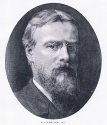 Alma Tadema ein Selbstporträt, aus The Magazine of Art 1893, Cassell und Company