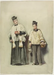Priester und Junge