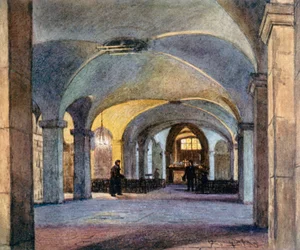 Die Kapelle von St. Faith, in der Krypta