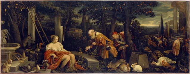 Susanna und die Alten, um 1580. Italienische Kunst (Venedig)