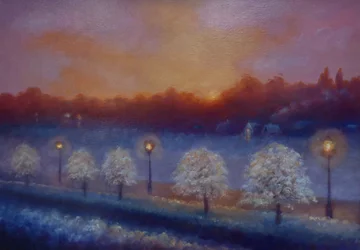Frostige Ufer, Eel Pie Island, Themse, 2023