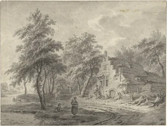 Bauernhof an einem Landweg