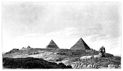 Die Pyramiden und die Sphinx, Gizeh, Ägypten, 19. Jahrhundert