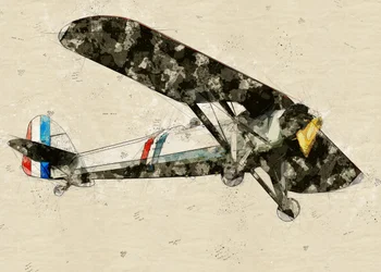 Vintage Luftfahrt Skizze