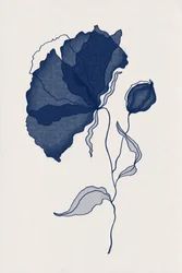 Abstrakte Indigo-Blüte