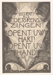 Plakat für notleidende Künstler und Musiker