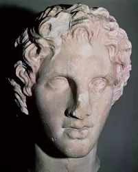 Kopf von Alexander dem Großen (356-323 v. Chr.) (Marmor)