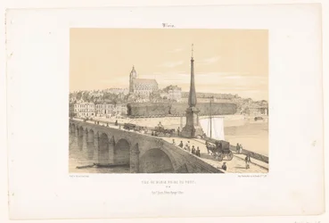 Blick auf Blois von der Brücke