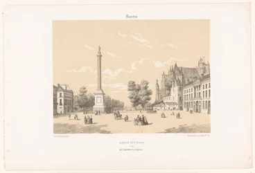 Blick auf den Place Maréchal-Foch und die Cours Saint-Pierre in Nantes