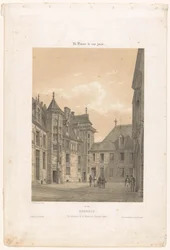 Ansicht des Innenhofs des Palais Jacques-Coeur in Bourges