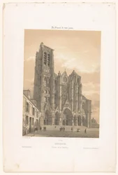 Blick auf die Fassade der Kathedrale in Bourges