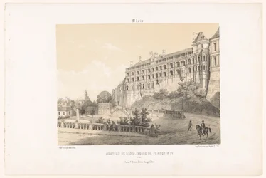 Ansicht der Fassade von König Franz I. des Schlosses von Blois