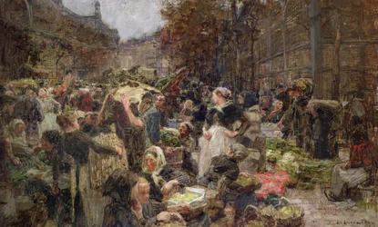 Les Halles, Studie für ein Gemälde für den Salon des Lettres im Hôtel de Ville, Paris, 1889 in Auftrag gegeben