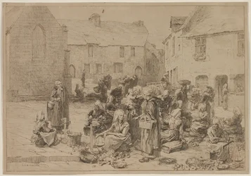 Der Apfelmarkt in Landerneau, 1878.