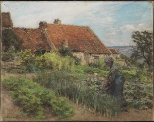 Den Garten gießen, 1900