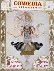 Ballet Russes Tänzer von Bakst, Titelbild Comoedia Illustré
