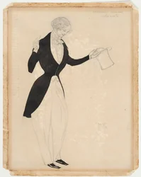 Kostümentwurf für das Ballett Carnaval von R. Schumann, 1910
