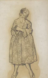 Kostümentwurf für das Ballett Les femmes de bonne humeur Die gutgelaunten Damen, 1917