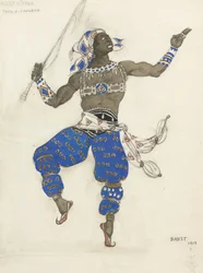 Kostümentwurf für das Ballett Oriental Fantasy Ballet Hindu, 1913