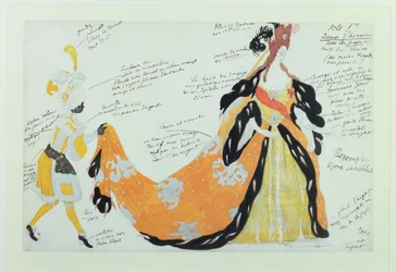 Kostüm für Dame und ihren Pagen, für Diaghilev-Ballett