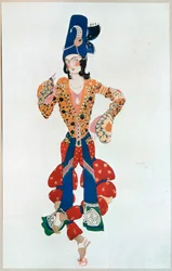 Kostüm für Tänzer Nijinsky im Ballett "Scheherazade"