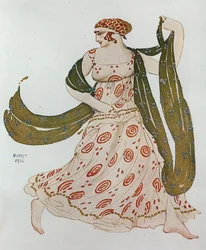 Kostümentwurf für den griechischen Tanz aus "Cleopatra" von Alexander Arensky