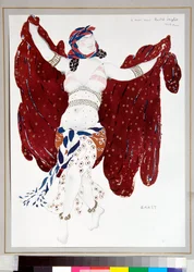 Tänzerin (Kostüm für das Ballett "Cleopatra" der Ballets Russes)