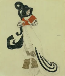 Kostümentwurf für eine Verkleidung, ca. 1914