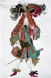 Galisson. Kostümentwurf für das Ballett Dornröschen von P. Tschaikowsky, 1921