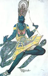 Le Dieu Bleu Der Blaue Gott, Ballettkostümentwurf, 1911