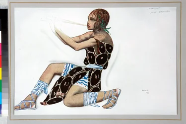 Narziss - Kostümentwurf von Leon Bakst für das Ballett "Narziss" von Nicolas Tcherepnine