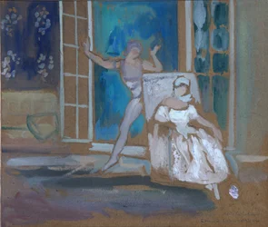 Nijinsky und Karsavina im Ballett Le Spectre de la Rose, 1911
