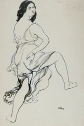 Porträt von Isadora Duncan beim Tanzen, frühes 20. Jahrhundert