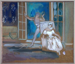 Vaslav Nijinski (1889-1950) und Tamara Karsavina (1885-1978) im Ballett "Le spectre de la rose"