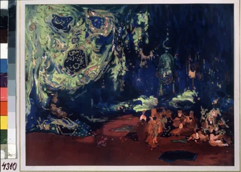 Dekor für das Ballett "Sheherazade" unter der Regie von Nicolas (Nikolai) Rimski-Korsakov (1844-1908)