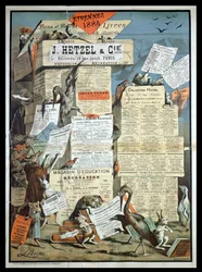 Werbung für den Verlag Hetzel aus Le Monde Illustre, Dezember 1883